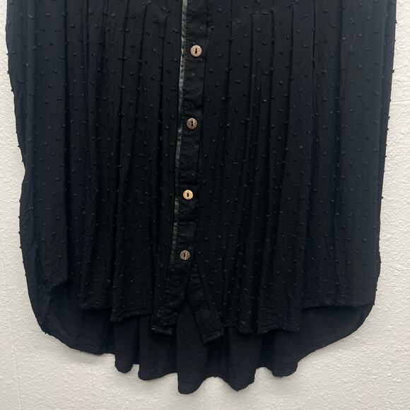 Miss Me Womens Top Large Y2K French Dot Flowy Witchy Goth Rocker Punk Boho Chic - Picture 4 of 10